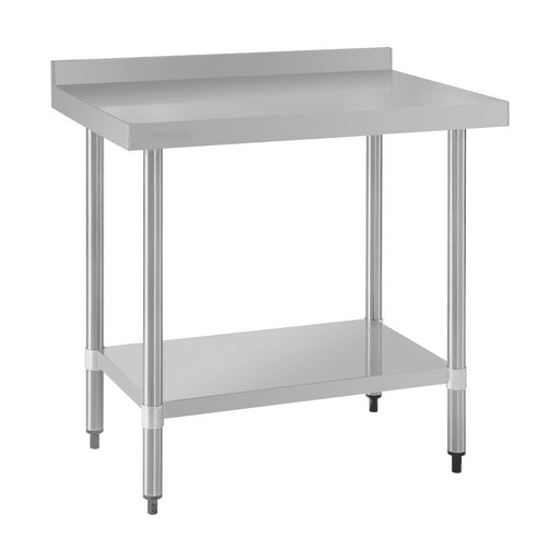 Vogue Stainless Steel Prep Table with Splashback 900mm - T380