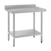 Vogue Stainless Steel Prep Table with Splashback 900mm - T380