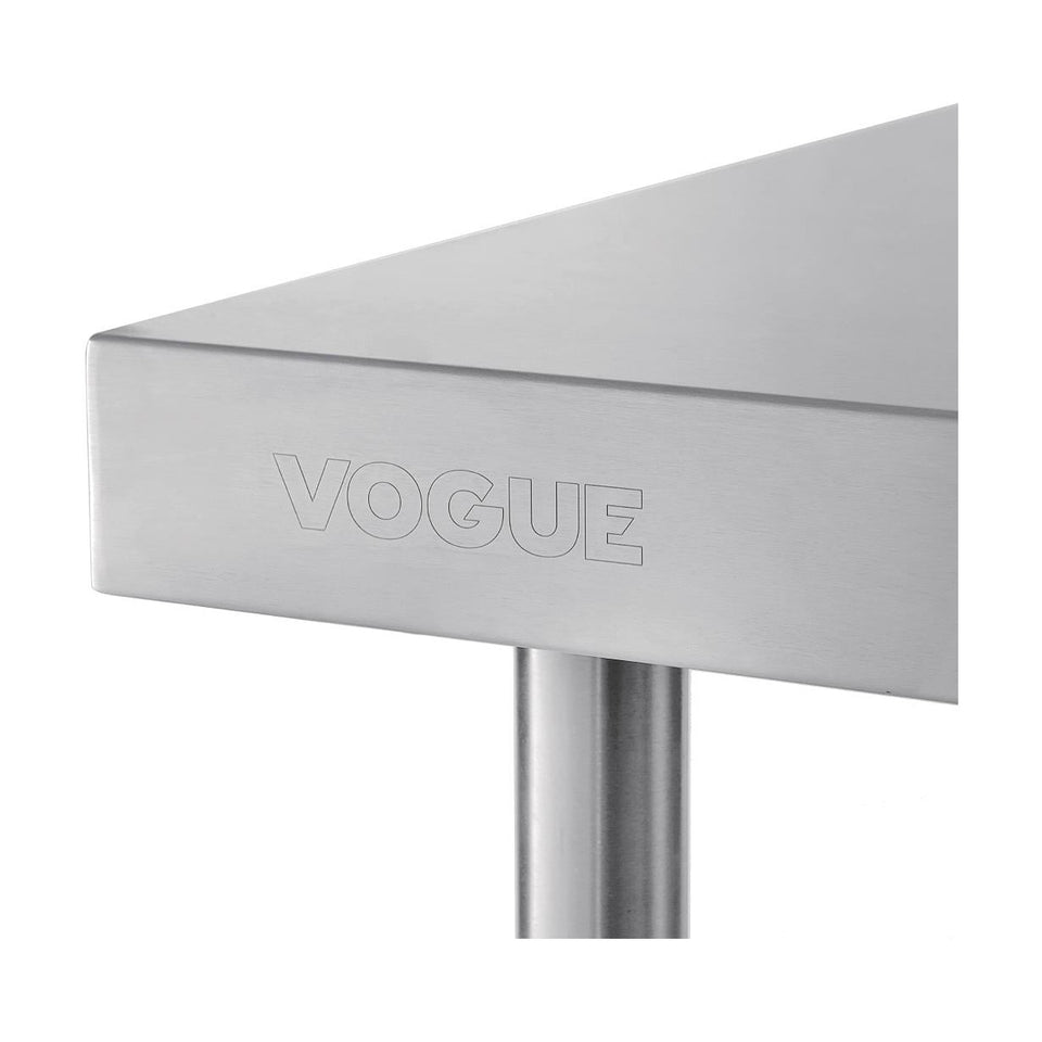 Vogue Stainless Steel Prep Table with Splashback 900mm - T380
