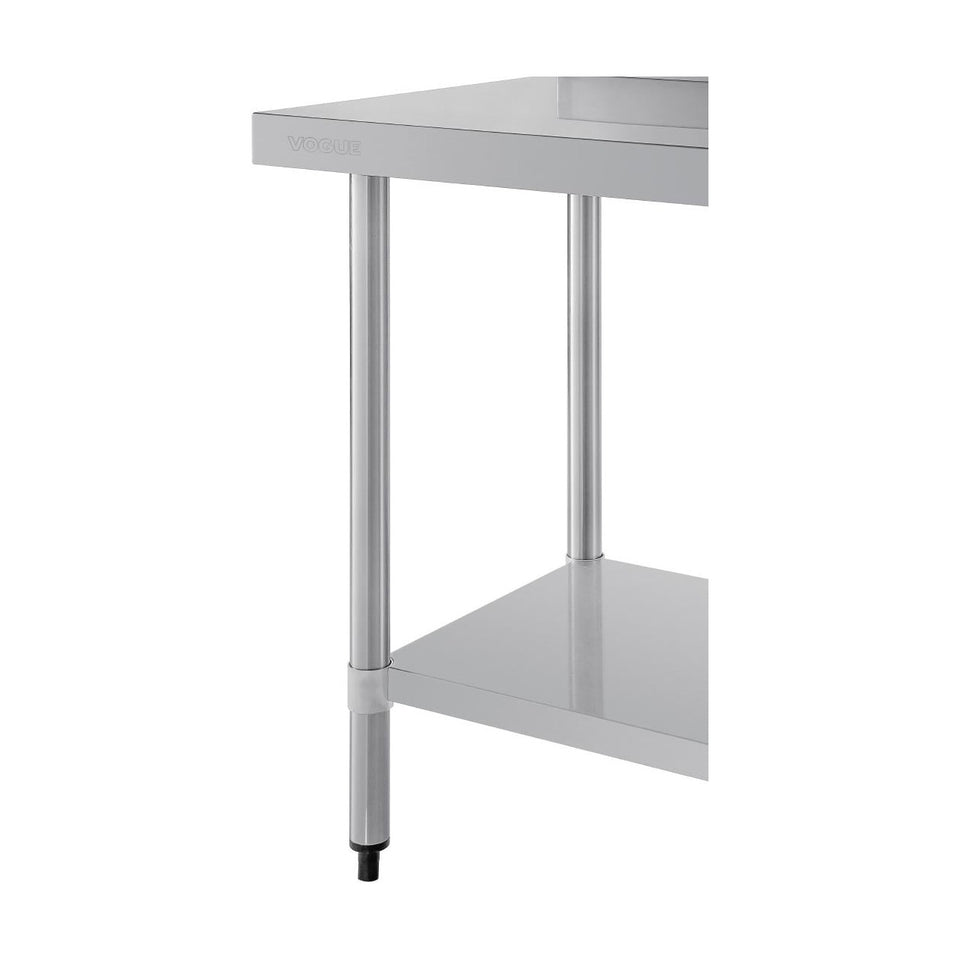 Vogue Stainless Steel Prep Table with Splashback 900mm - T380