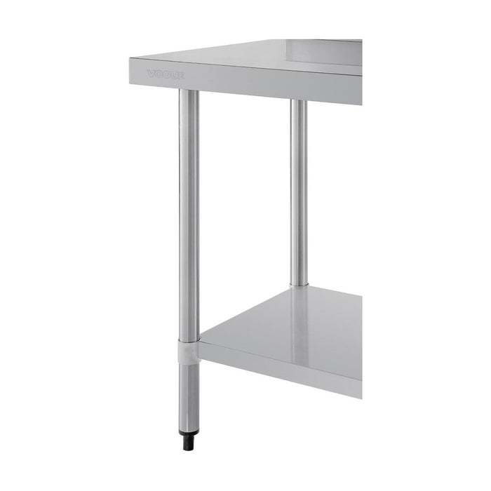 Vogue Stainless Steel Prep Table with Splashback 900mm - T380