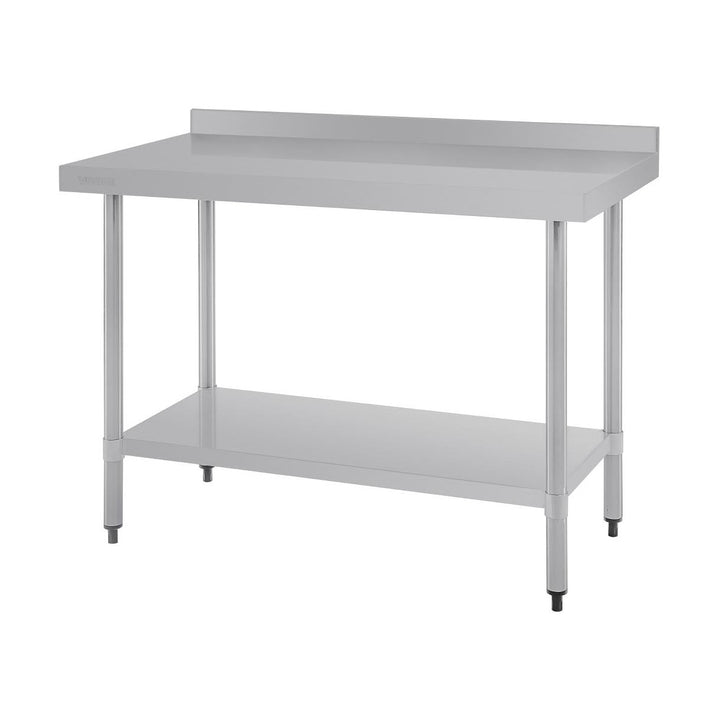 Vogue Stainless Steel Prep Table with Splashback 1200mm - T381