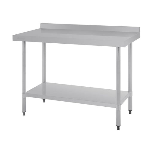 Vogue Stainless Steel Prep Table with Splashback 1200mm - T381
