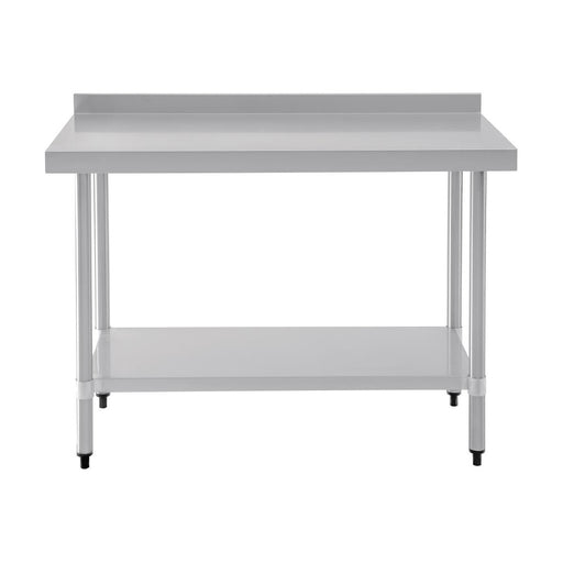 Vogue Stainless Steel Prep Table with Splashback 1200mm - T381