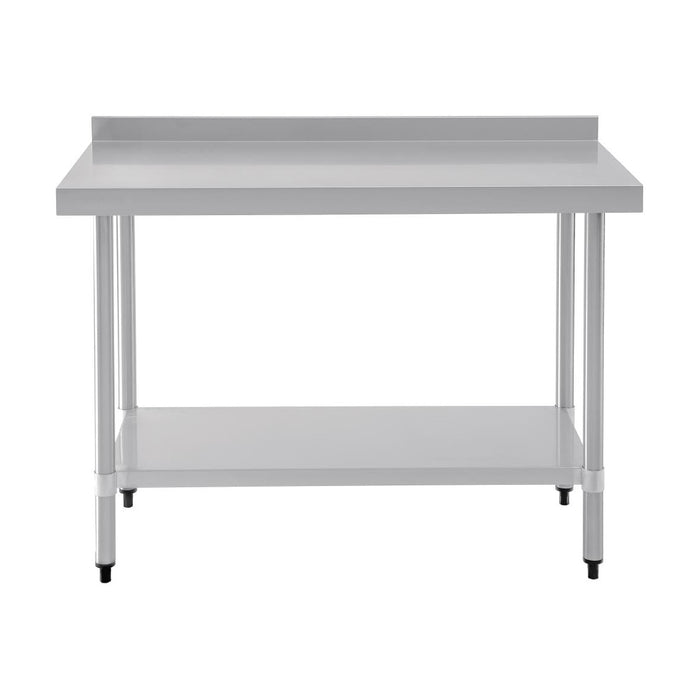Vogue Stainless Steel Prep Table with Splashback 1200mm - T381