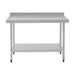 Vogue Stainless Steel Prep Table with Splashback 1200mm - T381