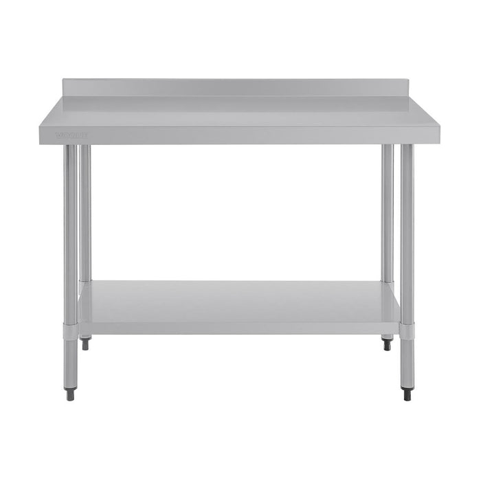 Vogue Stainless Steel Prep Table with Splashback 1200mm - T381