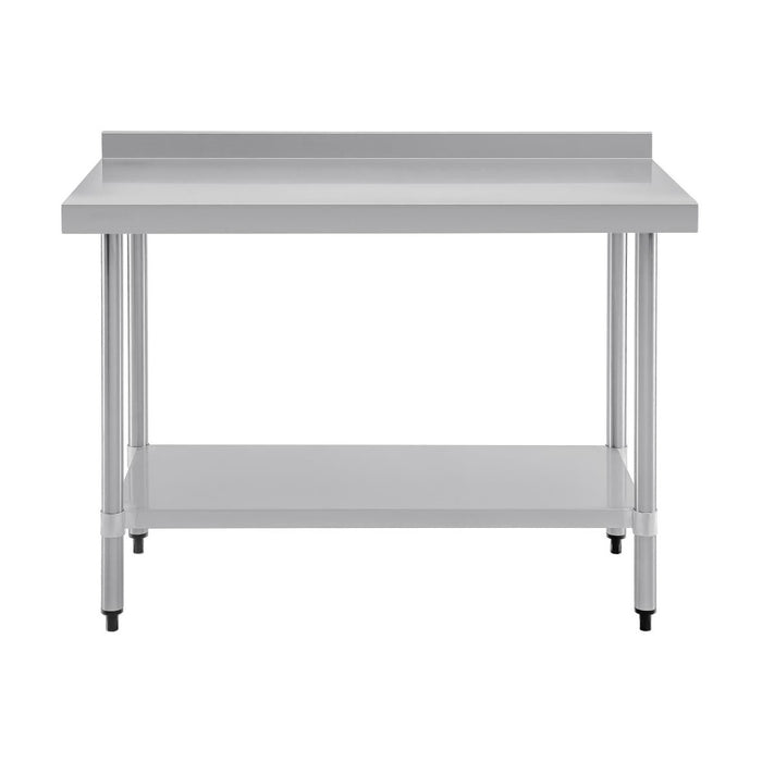 Vogue Stainless Steel Prep Table with Splashback 1200mm - T381