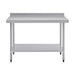 Vogue Stainless Steel Prep Table with Splashback 1200mm - T381