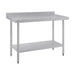 Vogue Stainless Steel Prep Table with Splashback 1200mm - T381