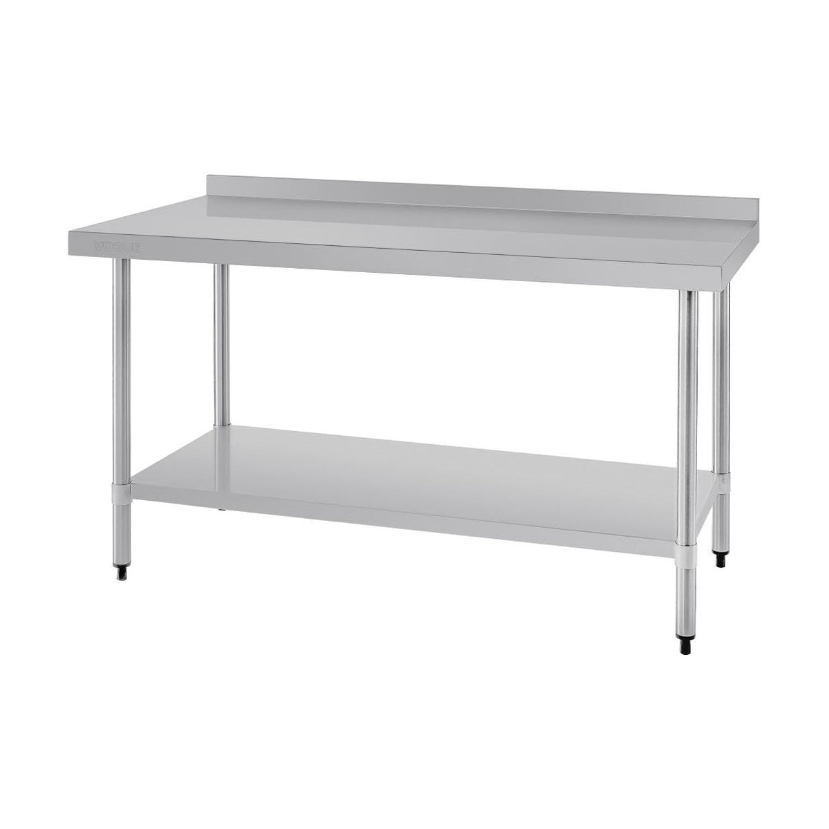 Vogue Stainless Steel Prep Table with Splashback 1500mm - T382