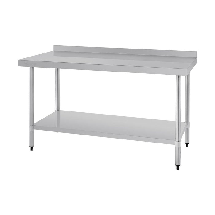 Vogue Stainless Steel Prep Table with Splashback 1500mm - T382