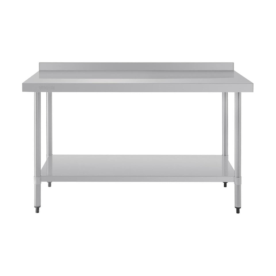 Vogue Stainless Steel Prep Table with Splashback 1500mm - T382