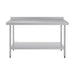 Vogue Stainless Steel Prep Table with Splashback 1500mm - T382