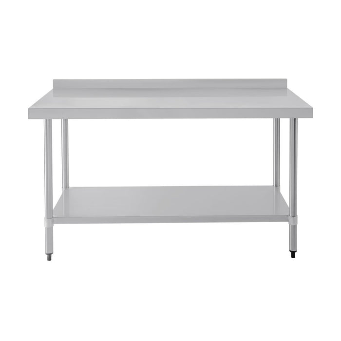 Vogue Stainless Steel Prep Table with Splashback 1500mm - T382