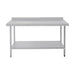 Vogue Stainless Steel Prep Table with Splashback 1500mm - T382