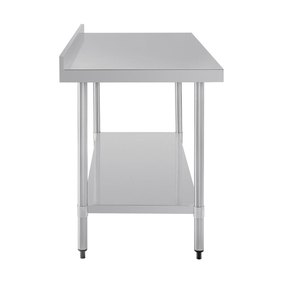 Vogue Stainless Steel Prep Table with Splashback 1500mm - T382