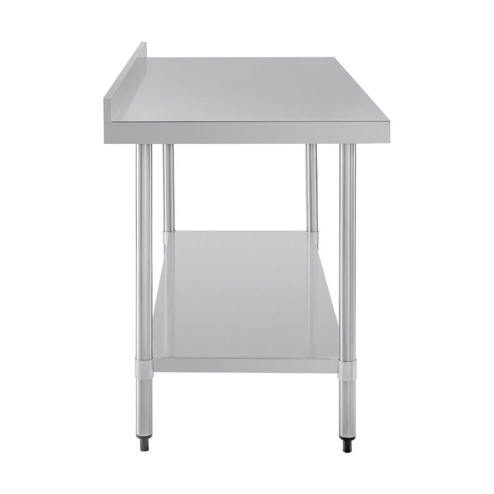 Vogue Stainless Steel Prep Table with Splashback 1500mm - T382