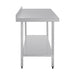 Vogue Stainless Steel Prep Table with Splashback 1500mm - T382