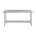 Vogue Stainless Steel Prep Table with Splashback 1800mm - T383