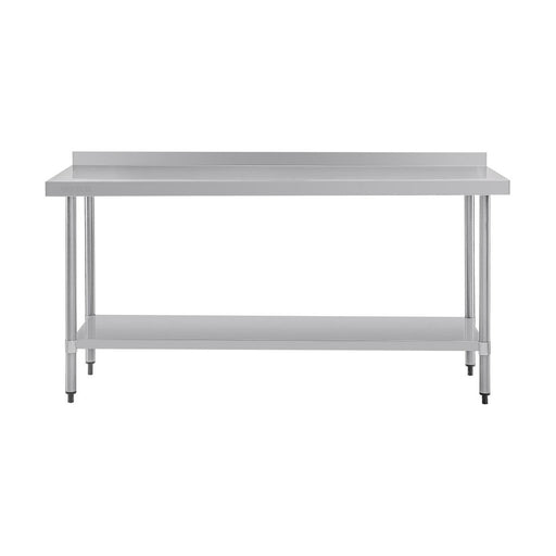 Vogue Stainless Steel Prep Table with Splashback 1800mm - T383