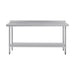 Vogue Stainless Steel Prep Table with Splashback 1800mm - T383