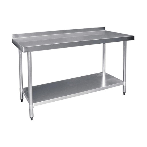 Vogue Stainless Steel Prep Table with Splashback 1800mm - T383