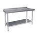 Vogue Stainless Steel Prep Table with Splashback 1800mm - T383