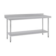 Vogue Stainless Steel Prep Table with Splashback 1800mm - T383