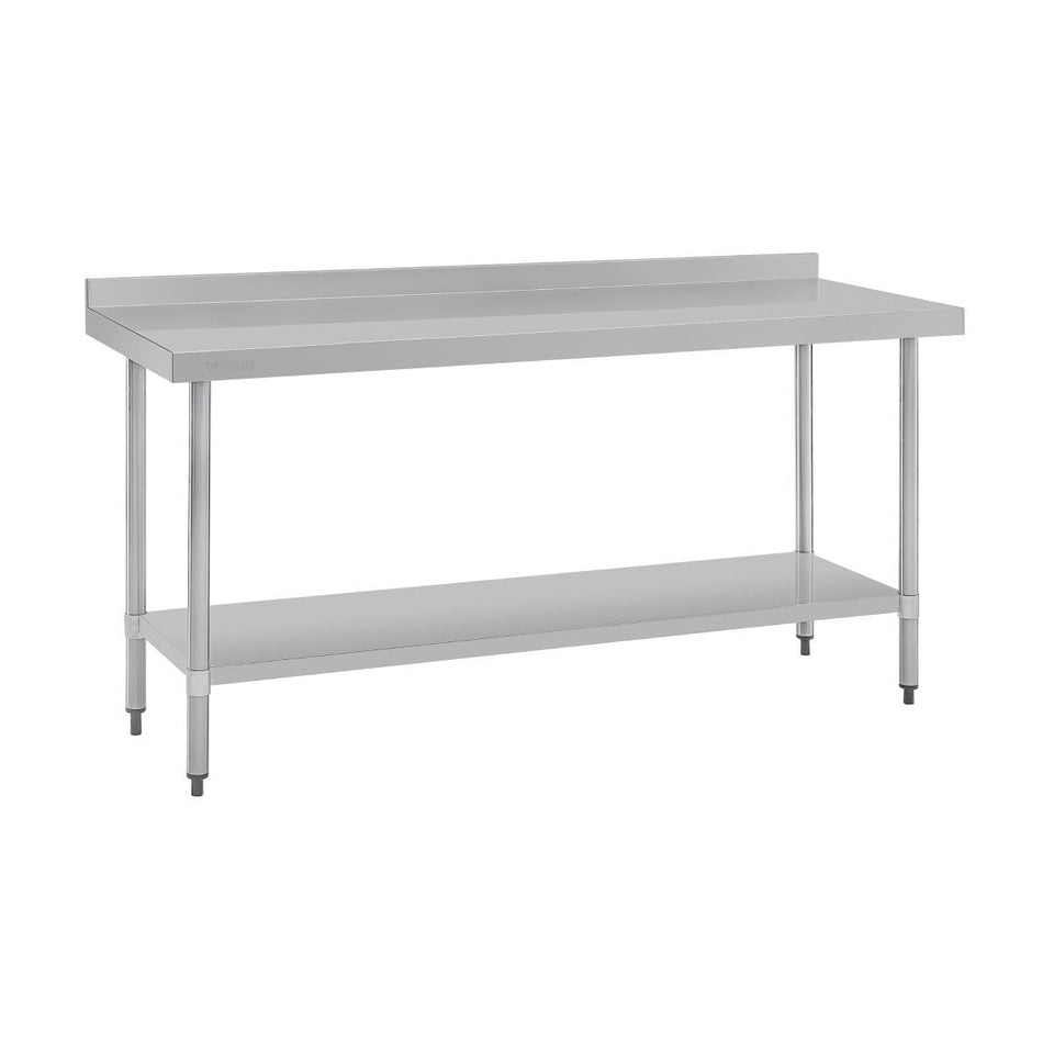 Vogue Stainless Steel Prep Table with Splashback 1800mm - T383