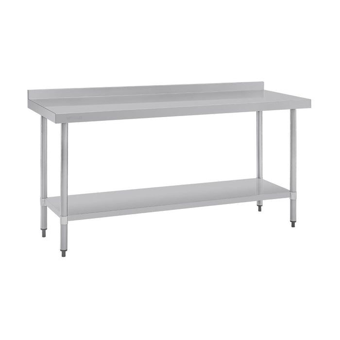 Vogue Stainless Steel Prep Table with Splashback 1800mm - T383