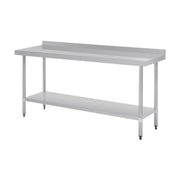 Vogue Stainless Steel Prep Table with Splashback 1800mm - T383