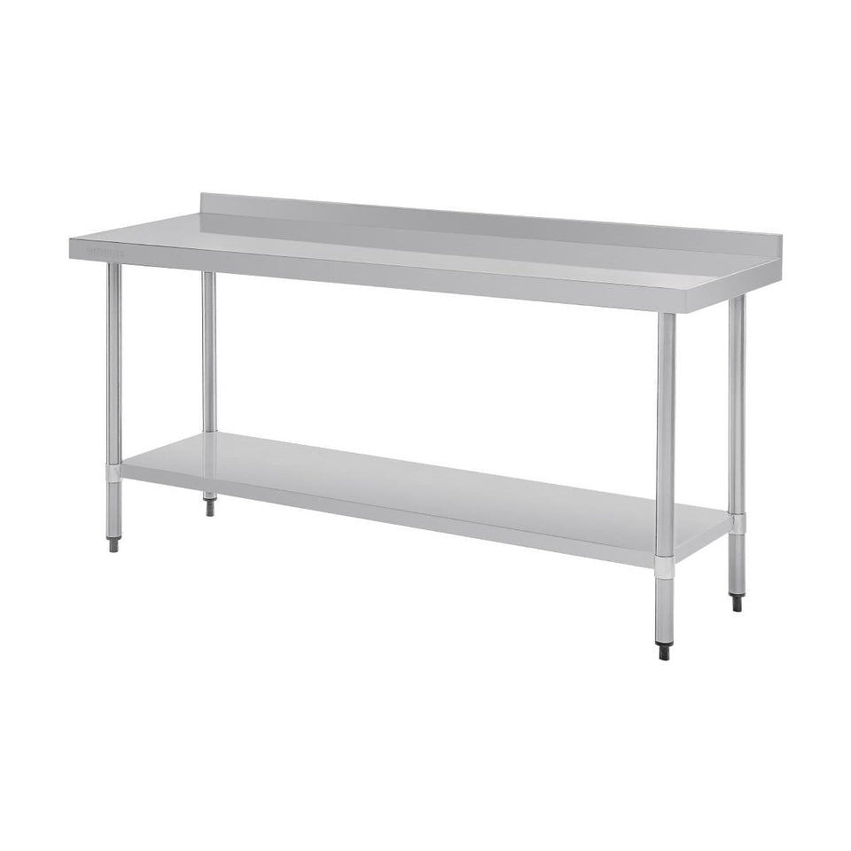 Vogue Stainless Steel Prep Table with Splashback 1800mm - T383