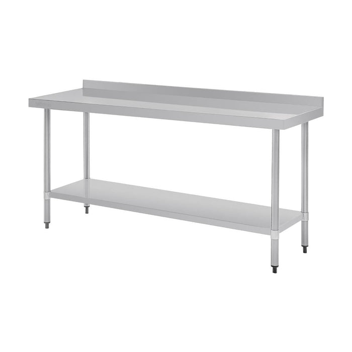 Vogue Stainless Steel Prep Table with Splashback 1800mm - T383