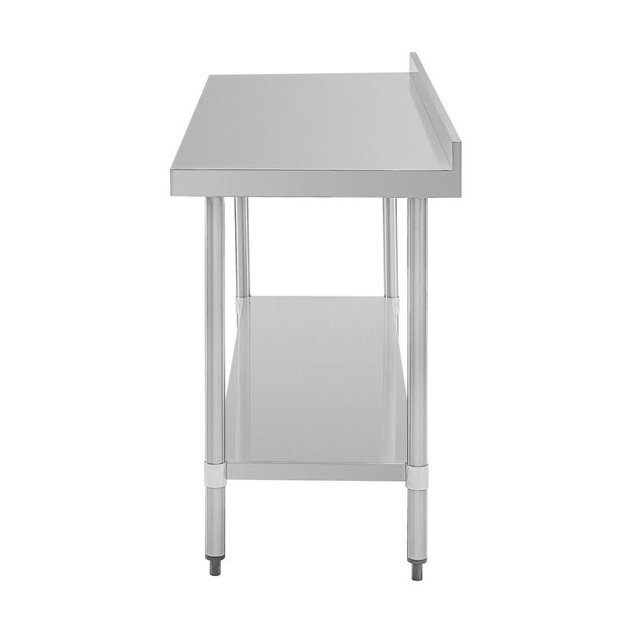 Vogue Stainless Steel Prep Table with Splashback 1800mm - T383