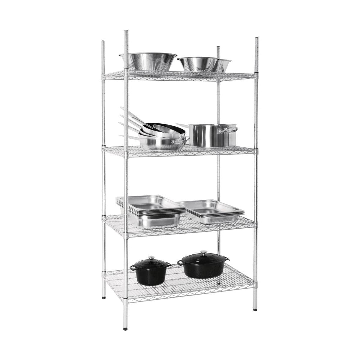 Vogue 4 Tier Wire Shelving Kit 915x610mm - U256