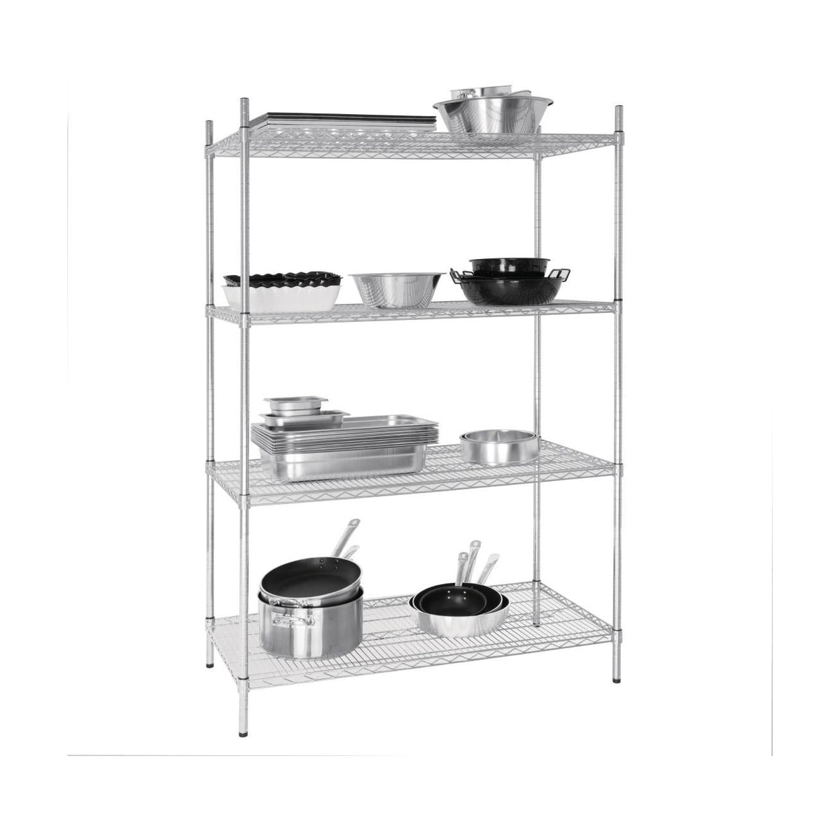 Vogue 4 Tier Wire Shelving Kit 1220x610mm - U257