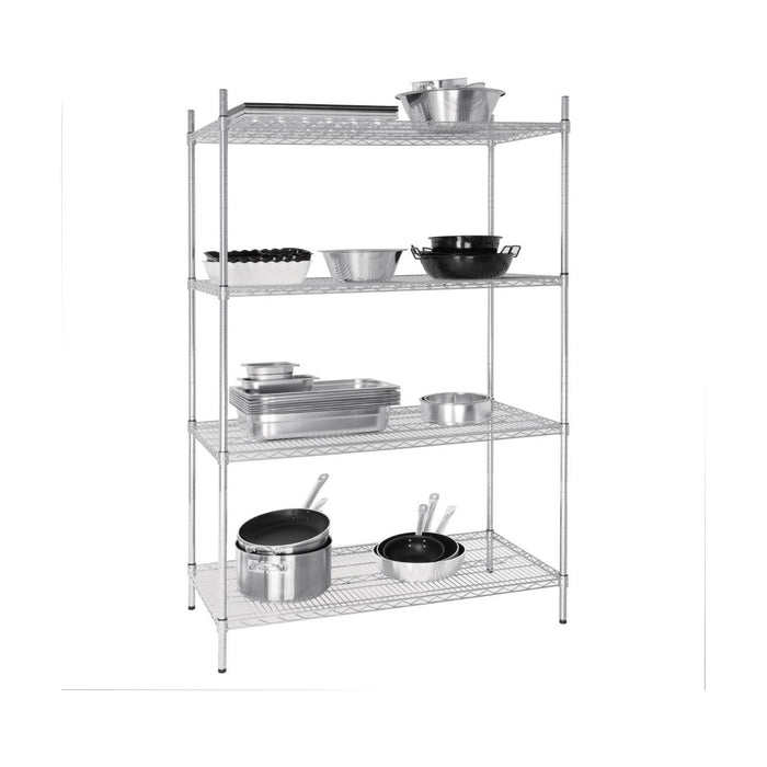 Vogue 4 Tier Wire Shelving Kit 1220x610mm - U257