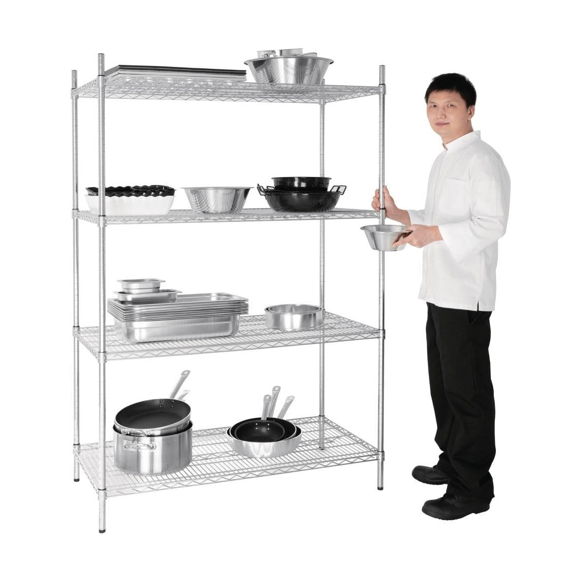 Vogue 4 Tier Wire Shelving Kit 1220x610mm - U257