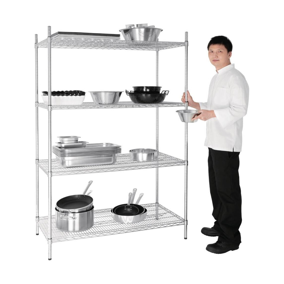 Vogue 4 Tier Wire Shelving Kit 1220x610mm - U257