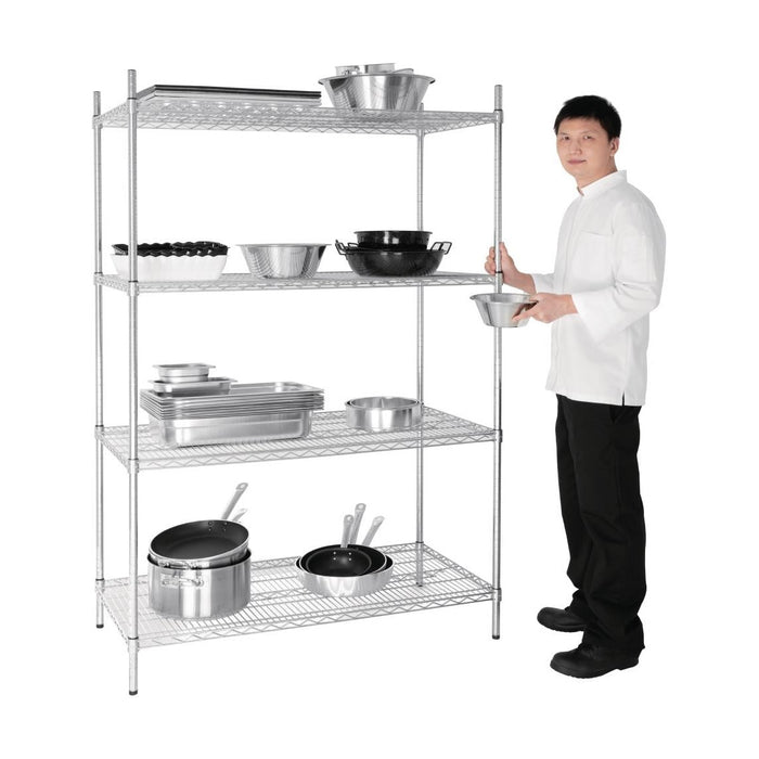 Vogue 4 Tier Wire Shelving Kit 1220x610mm - U257