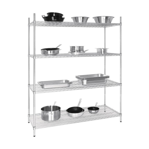 Vogue 4 Tier Wire Shelving Kit 1525x610mm - U258