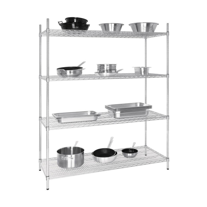 Vogue 4 Tier Wire Shelving Kit 1525x610mm - U258