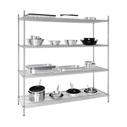 Vogue 4 Tier Wire Shelving Kit 1830x610mm - U259