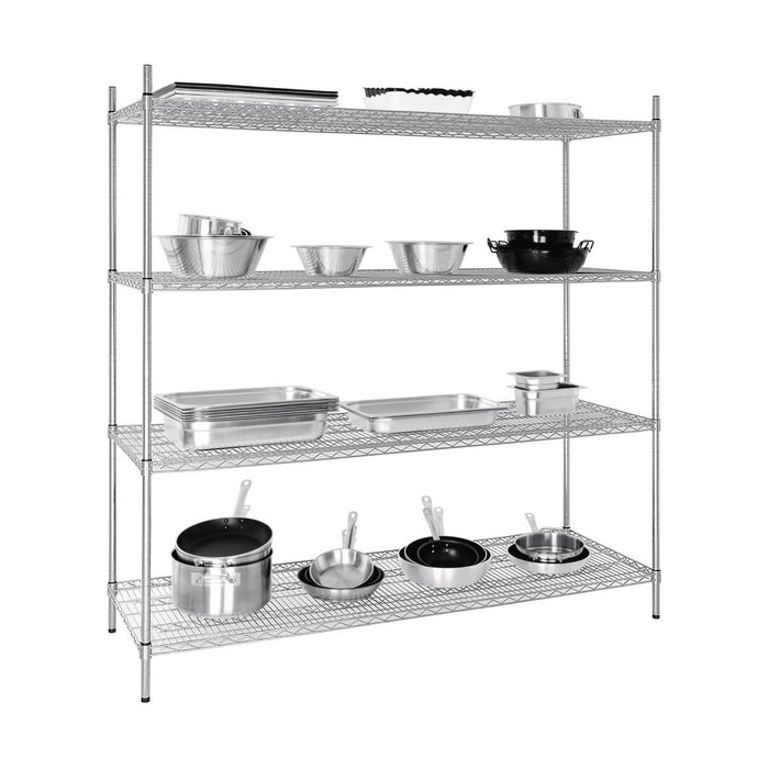 Vogue 4 Tier Wire Shelving Kit 1830x610mm - U259