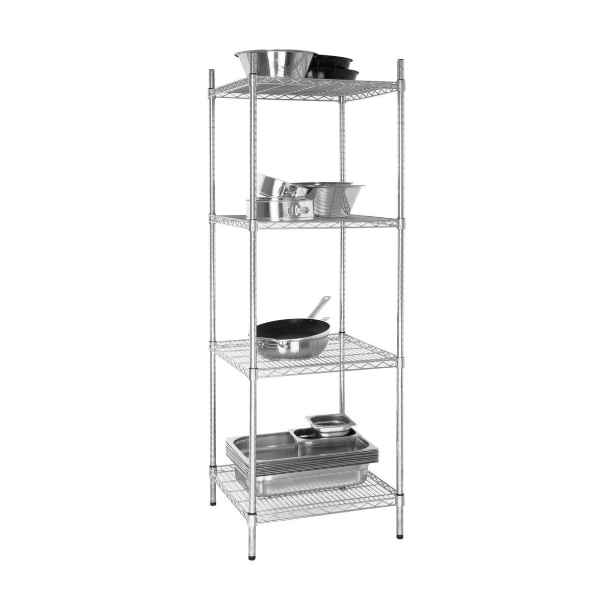 Vogue 4 Tier Wire Shelving Kit 610x610mm - U884