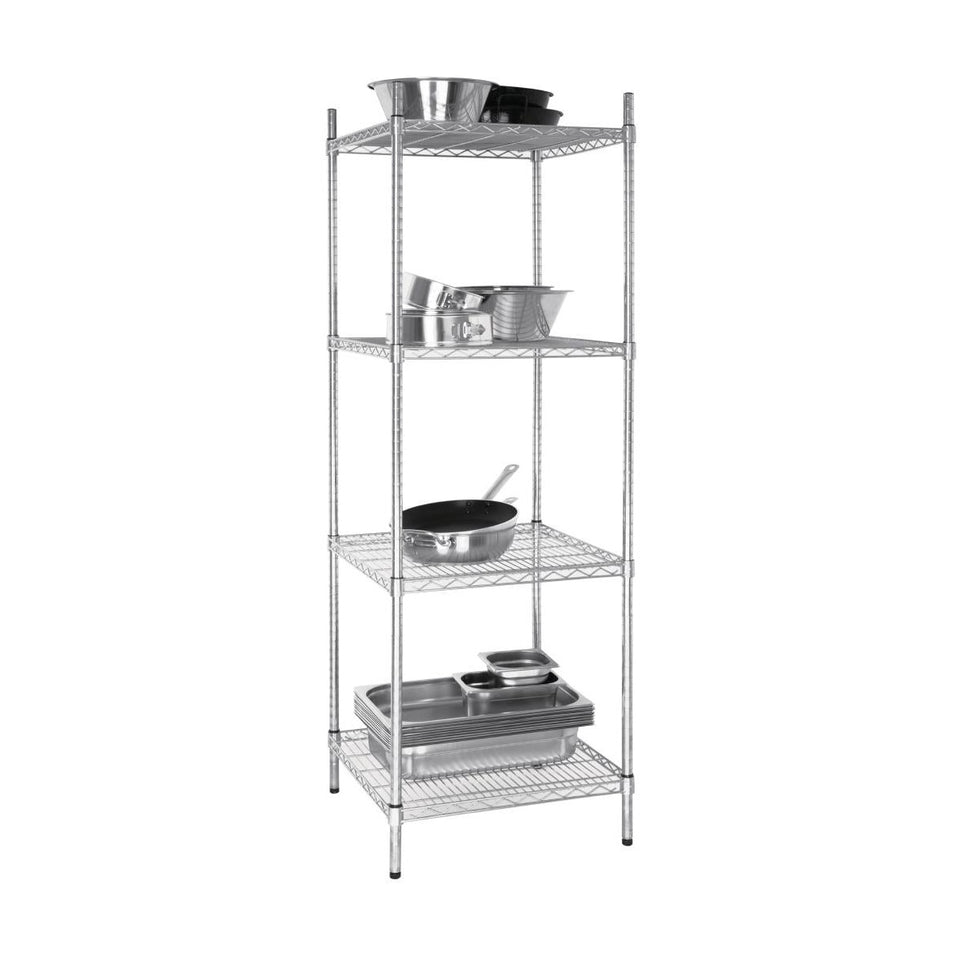 Vogue 4 Tier Wire Shelving Kit 610x610mm - U884