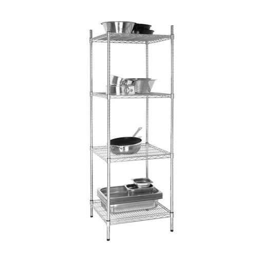Vogue 4 Tier Wire Shelving Kit 610x610mm - U884