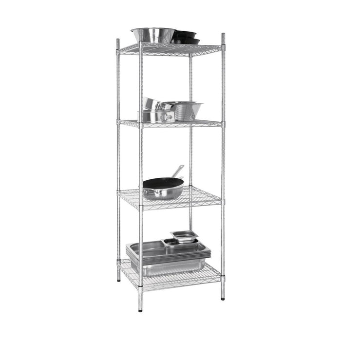 Vogue 4 Tier Wire Shelving Kit 610x610mm - U884