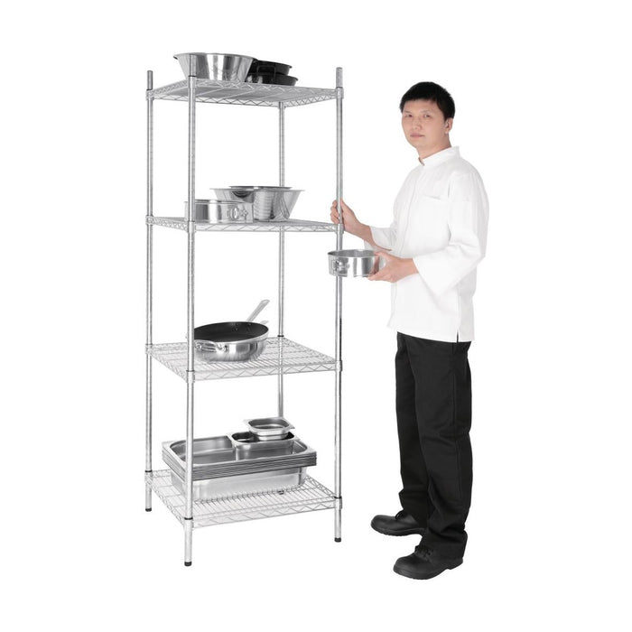 Vogue 4 Tier Wire Shelving Kit 610x610mm - U884